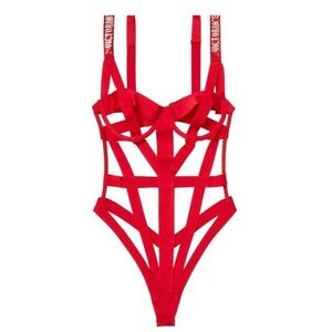 Victoria's Secret Red Strappy Bodysuit